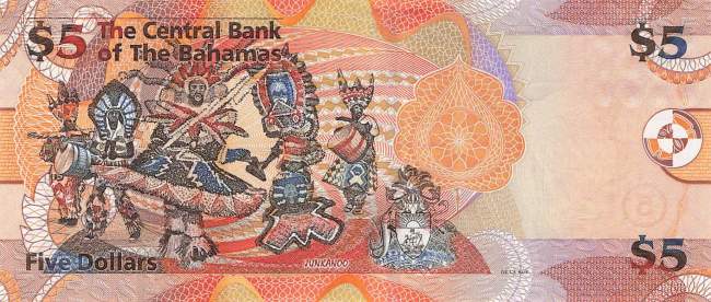 Bahamas 5 Dollar p72A 2013